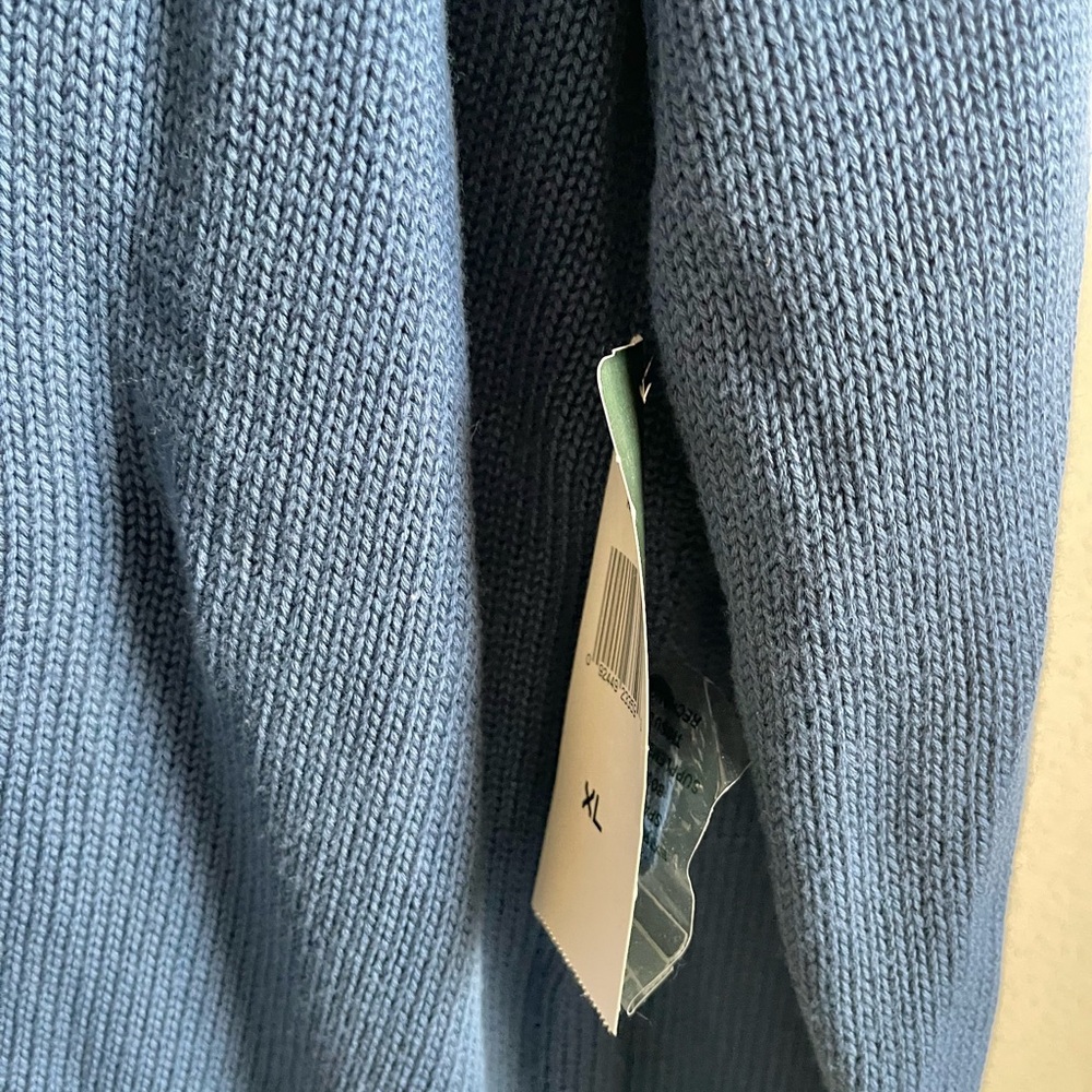 Ralph Lauren Denim Blue V-Neck Sailor Collar Sweater - Picture 3 of 5